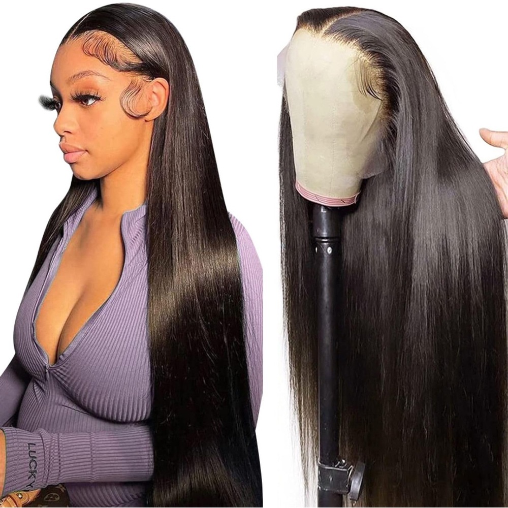 HUMAN HAIR 13x4 Brazilian Lace Front Wigs 200% Density w/Baby Hair Pre-Plucked